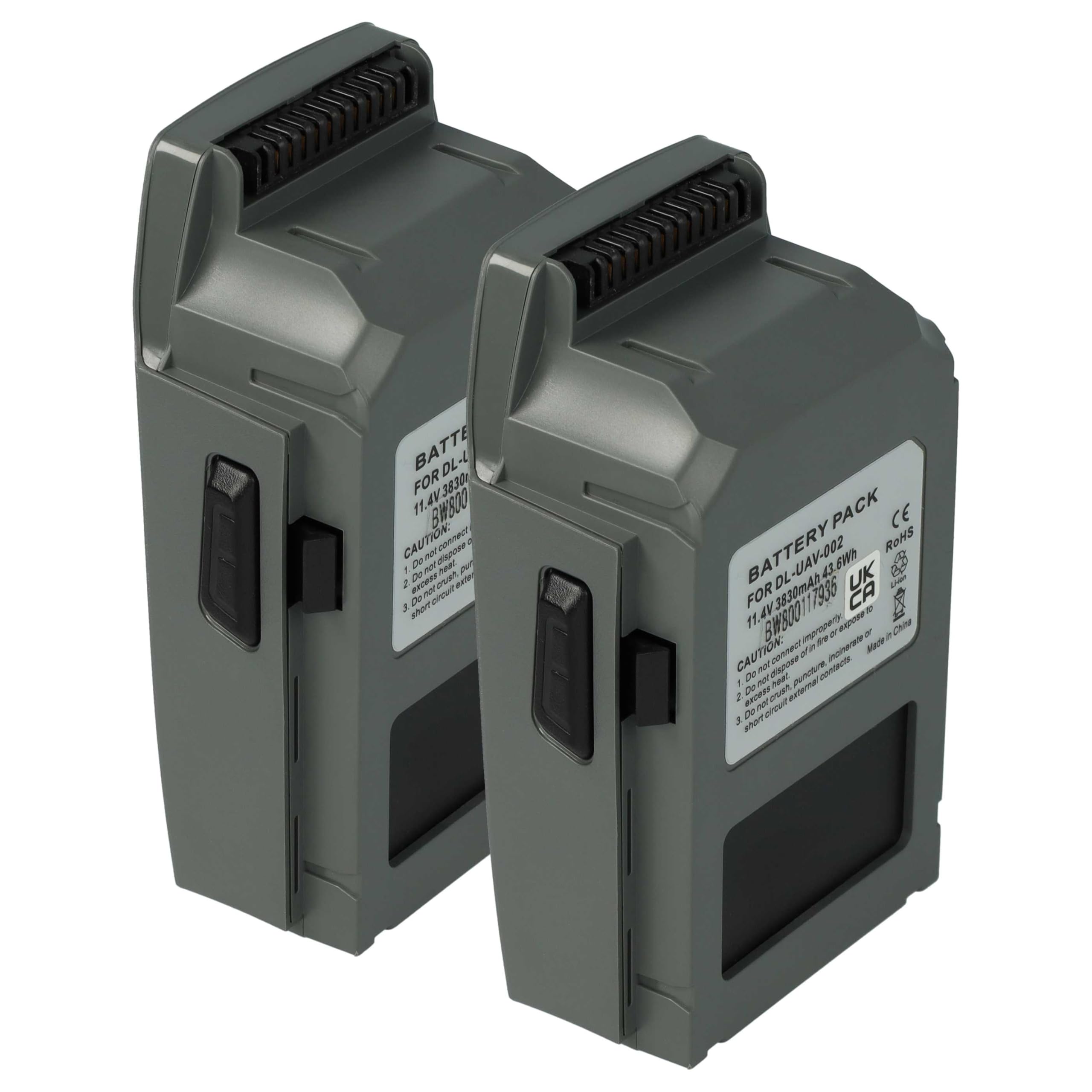 vhbw 2X Bateria zamienna do DJI GP785075-38300DB do drona (3800mAh, 11,1V, Li-polimer)