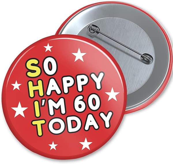 Birthday Badge 76mm With Metal Back - 2