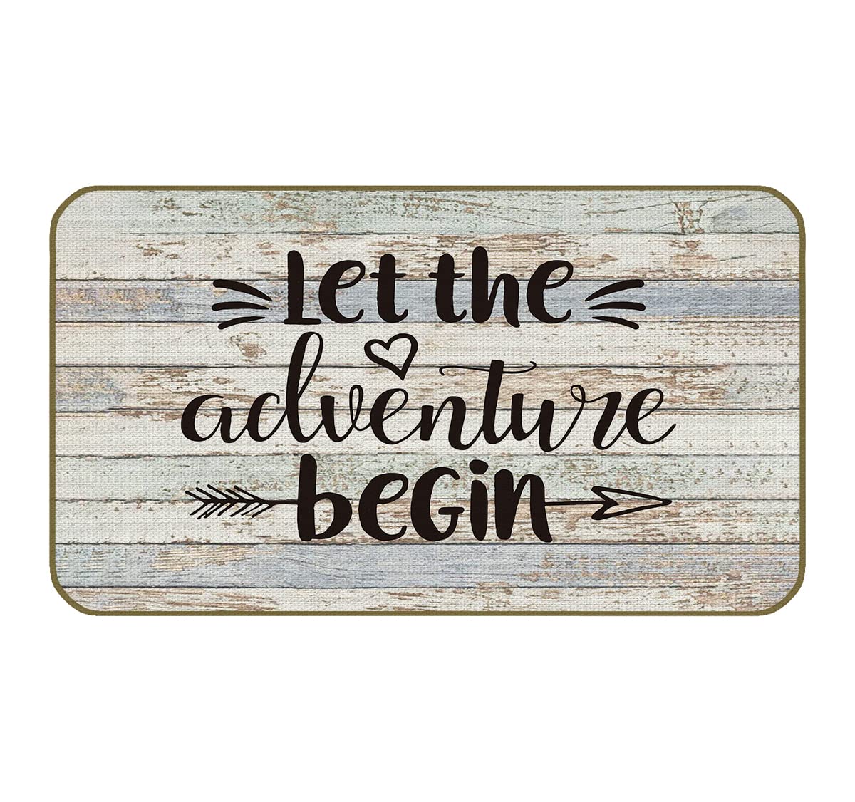 UINHMOP 17''×30'' Let The Adventure Begin Decorative Doormat,Funny Camping Floor Mats, Farmhouse Decor for Home Front Door Porch Outdoor Indoor