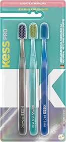 KESS Pack com 3 Escovas Dentais Pro Extra Macias