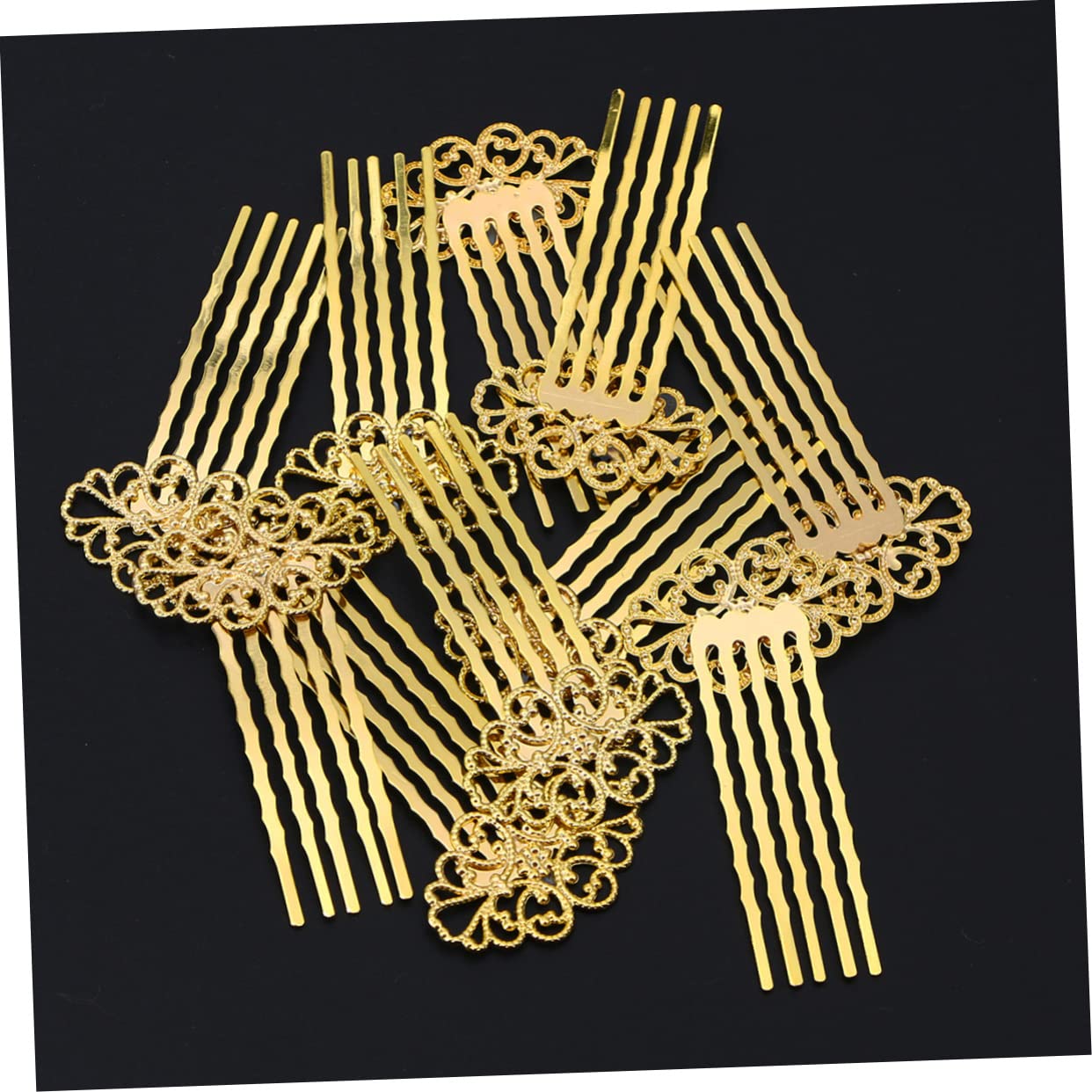 FOMIYES 40stücke Goldene Haarspangen Für Und Mädchen Eingesteckte Haarkämme Mit Blumenmotiv Eleganter Haarschmuck Für Hochzeiten Und Besondere Anlässe