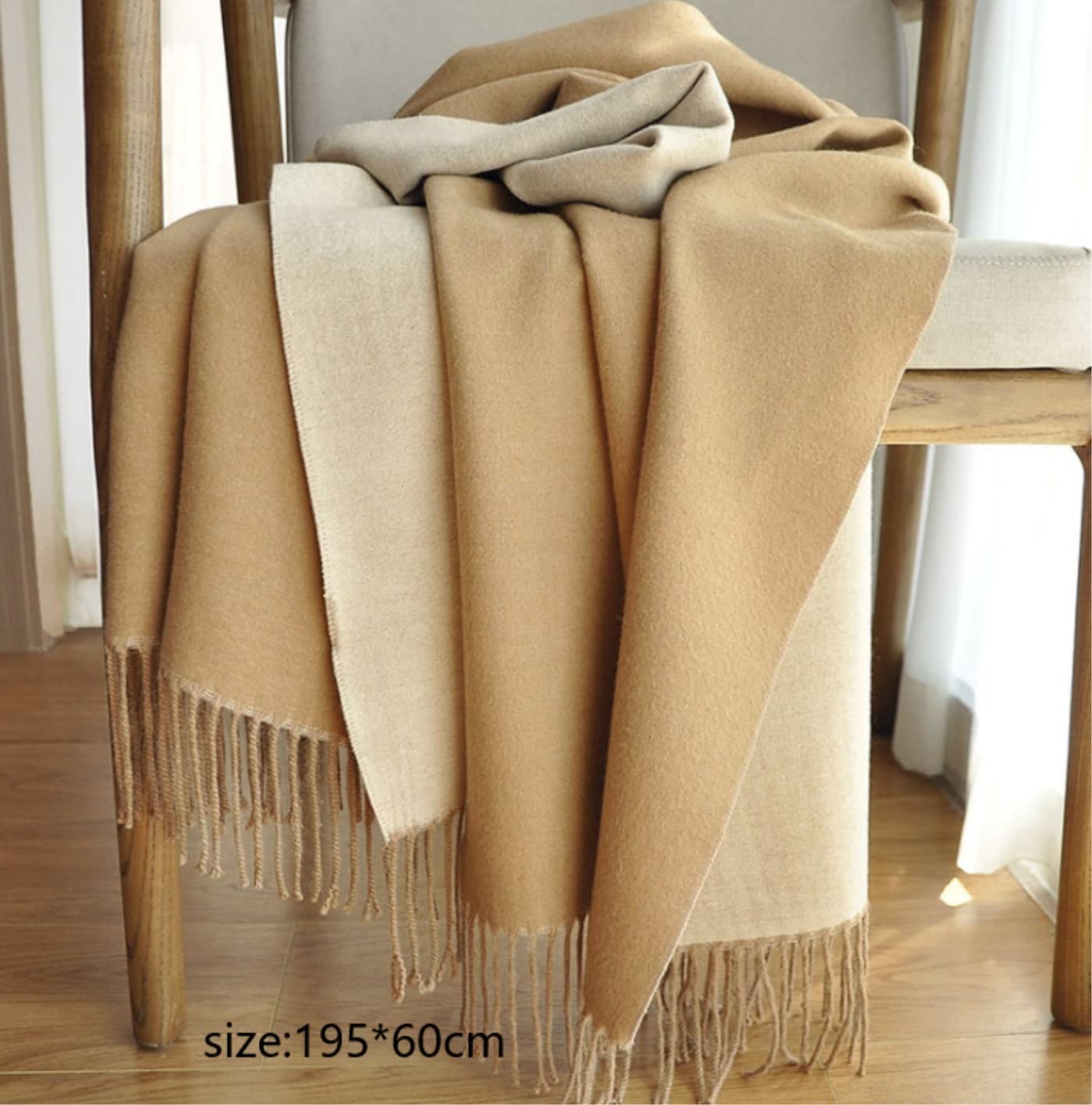 Fular Mujer Bufanda Cálido Bufanda Borlas Mujer Invierno Soild Bufanda Chal Dama Cálido Chal Mujer Fiesta (Color : A, Size : 195 * 60cm)
