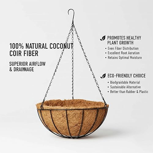 Miniatura 4 de Paquete de 4 macetas colgantes de metal de 8 pulgadas para exteriores, maceta colgante, soporte redondo y moderno, accesorio de jardín