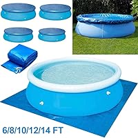 Vista 8 de sportuli Cubierta solar redonda para piscina, duradera a prueba de polvo y lluvia para piscinas inflables familiares (12 pies)