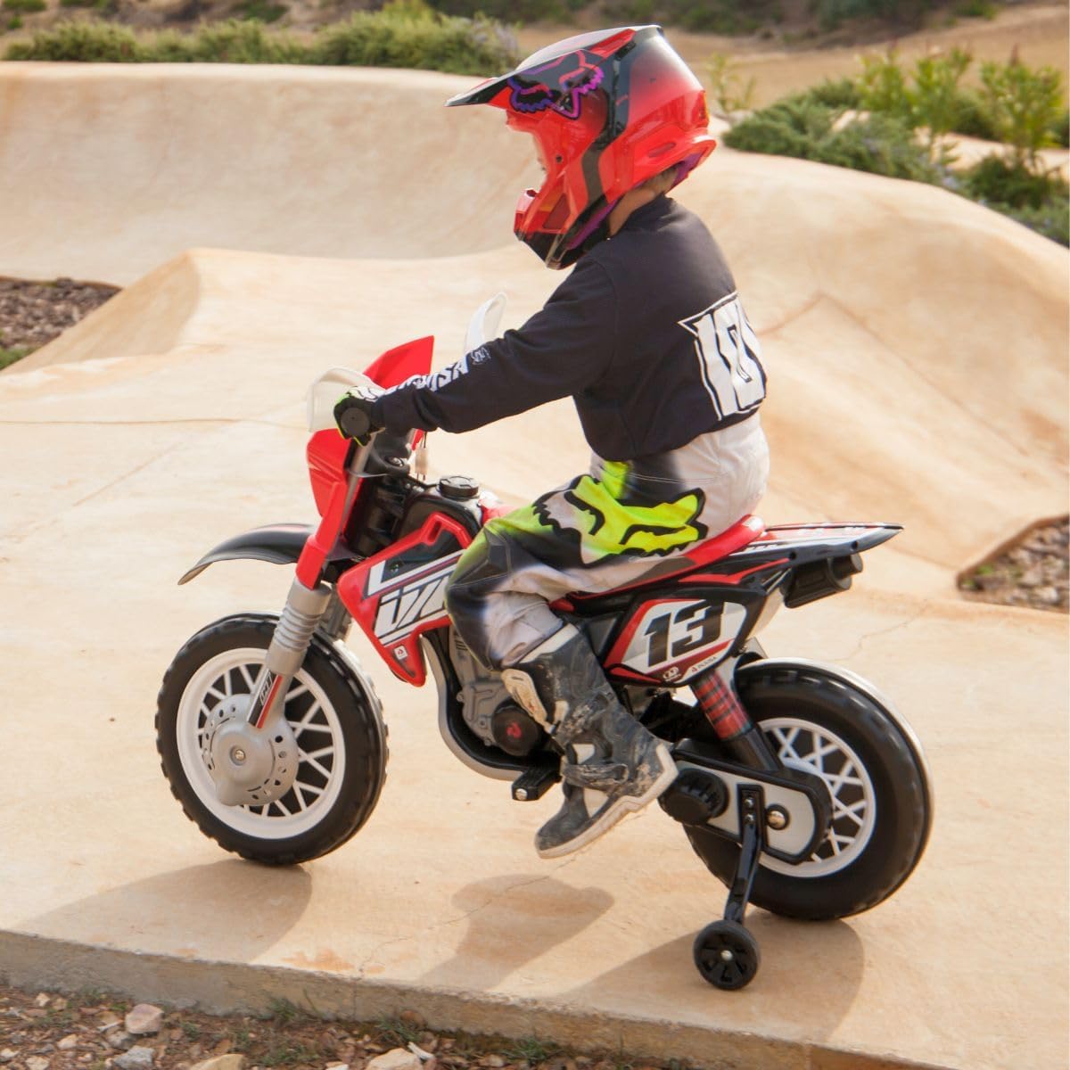 INJUSA Thunder MAX VX 12V Moto Eléctrica Niños 3-6 Años 5-6 km/h Roja