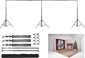 Kate 10x20ft 3x6m Photography Backdrop Frame Stand for Room Set Adjustable Heavy Duty Photography Background Support System Kit