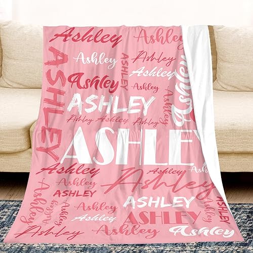 Miniatura 3 de Dr.TOUGH Manta personalizada con nombre para adultos y niños, mantas personalizadas de franela y mantas personalizadas