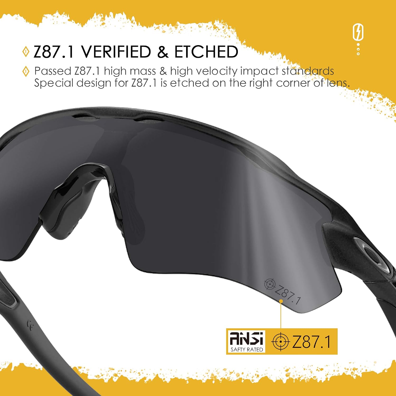 ANSI Z87.1 Replacement Lenses For Oakley Si Ballistic M Frame 2.0 Sunglasses - Onyx Black