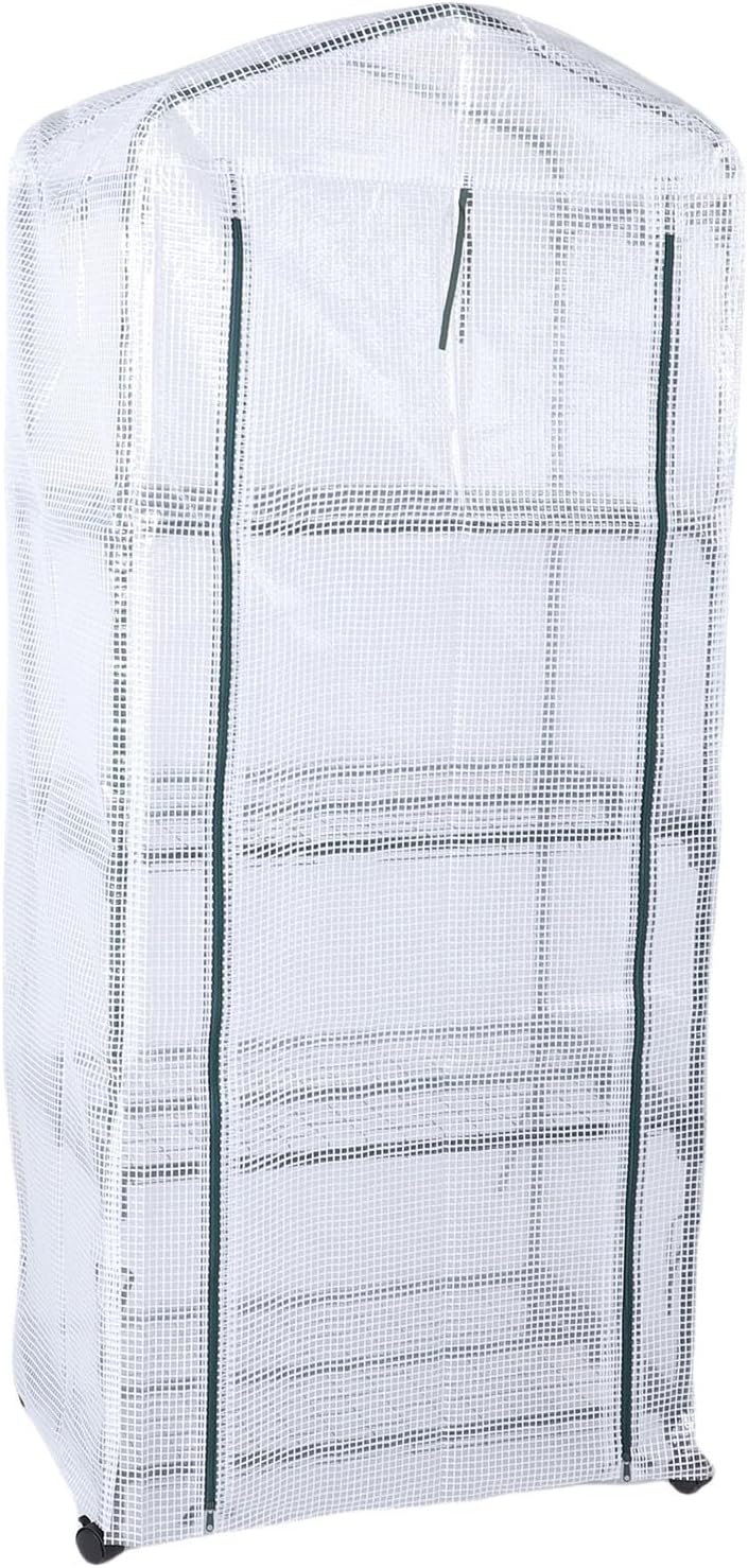 GLOGLOW Greenhouse, PE Cover for Indoor Outdoor Use on Patio and Garden Gardening Supplies (White)