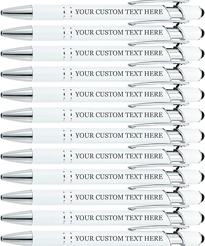 Miniatura 11 de Hasta 480 unidades de bolígrafos personalizados a granel, bolígrafos metálicos personalizados con nombre impreso con tinta negra, bolígrafos