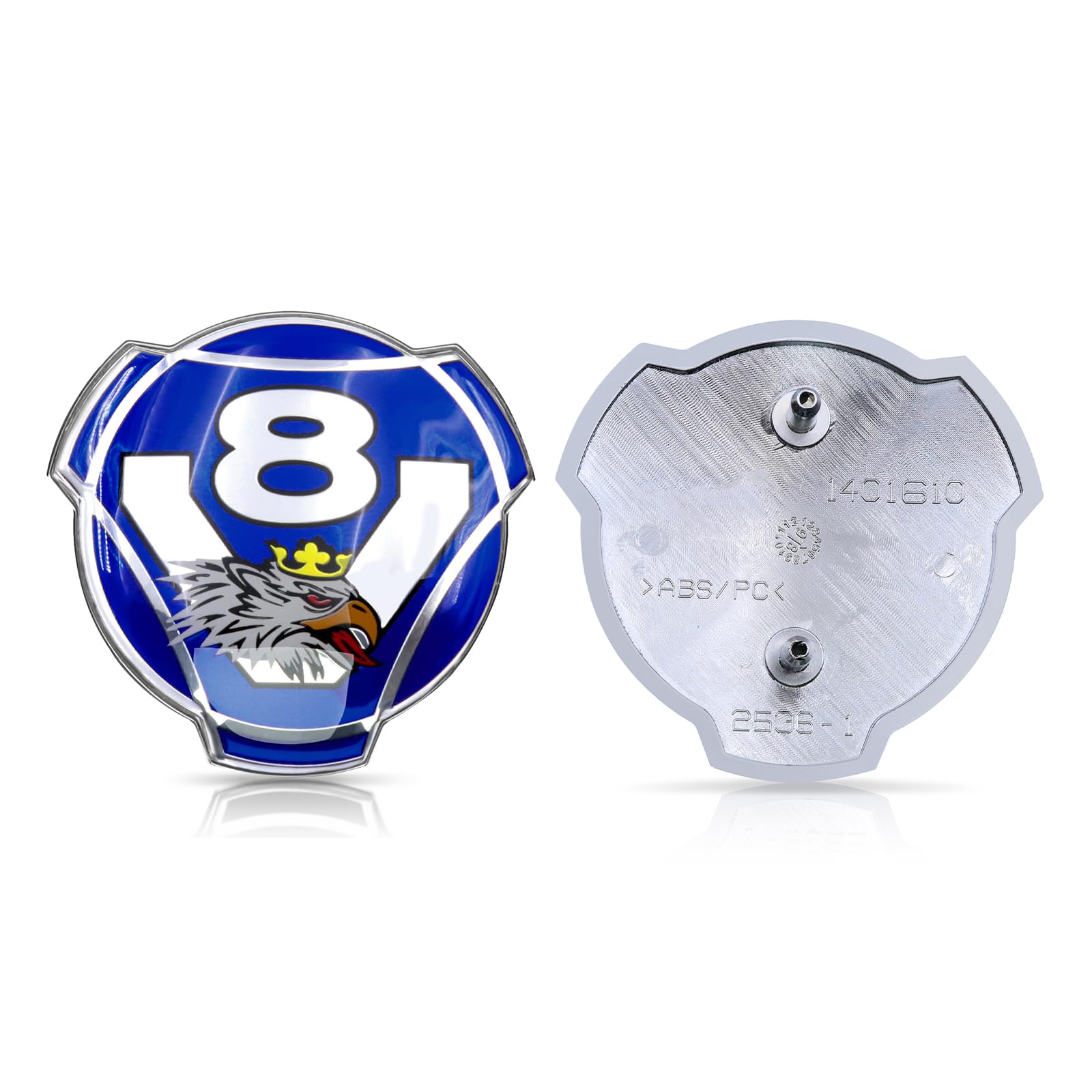 1x Griffin V8 Design per auto camion Scania, emblema anteriore con strisce LED bianche da 24V, applicabile agli accessori illuminati per camion (blu)