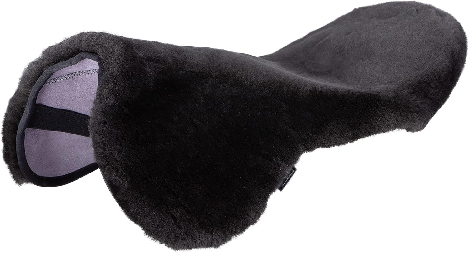Werner Christ Horse Saddle Seat Saver English,Made of Real Sheepskin in Brown Size Full