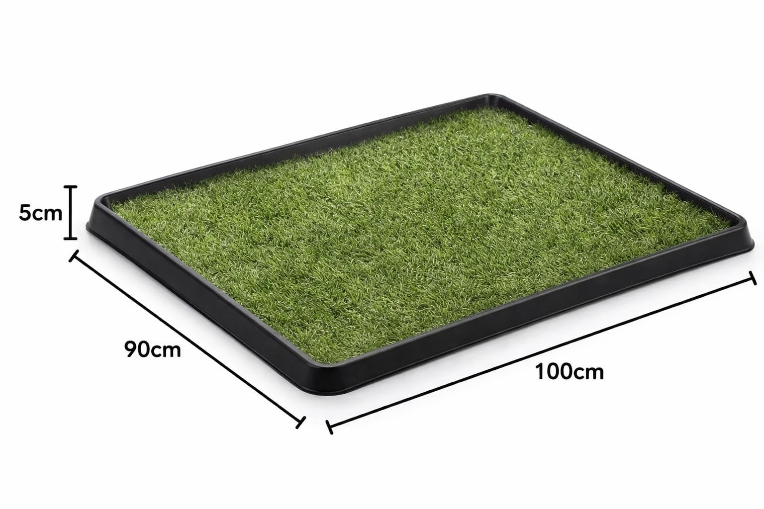 PetZolla XL : Plateau PetTray pour contenir 100x80cm de Vraies mottes d'herbe