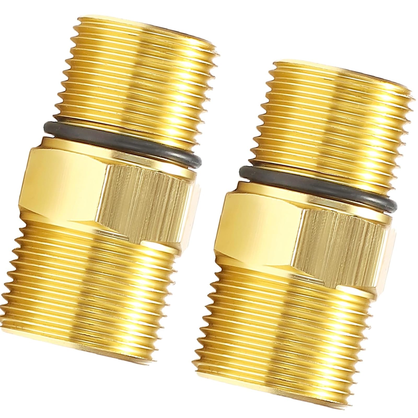 2pack High Pressures Washer Pumps Outlet Fittings Brasses Water Connector for Commercial and Home Use Replacement Brass Connector