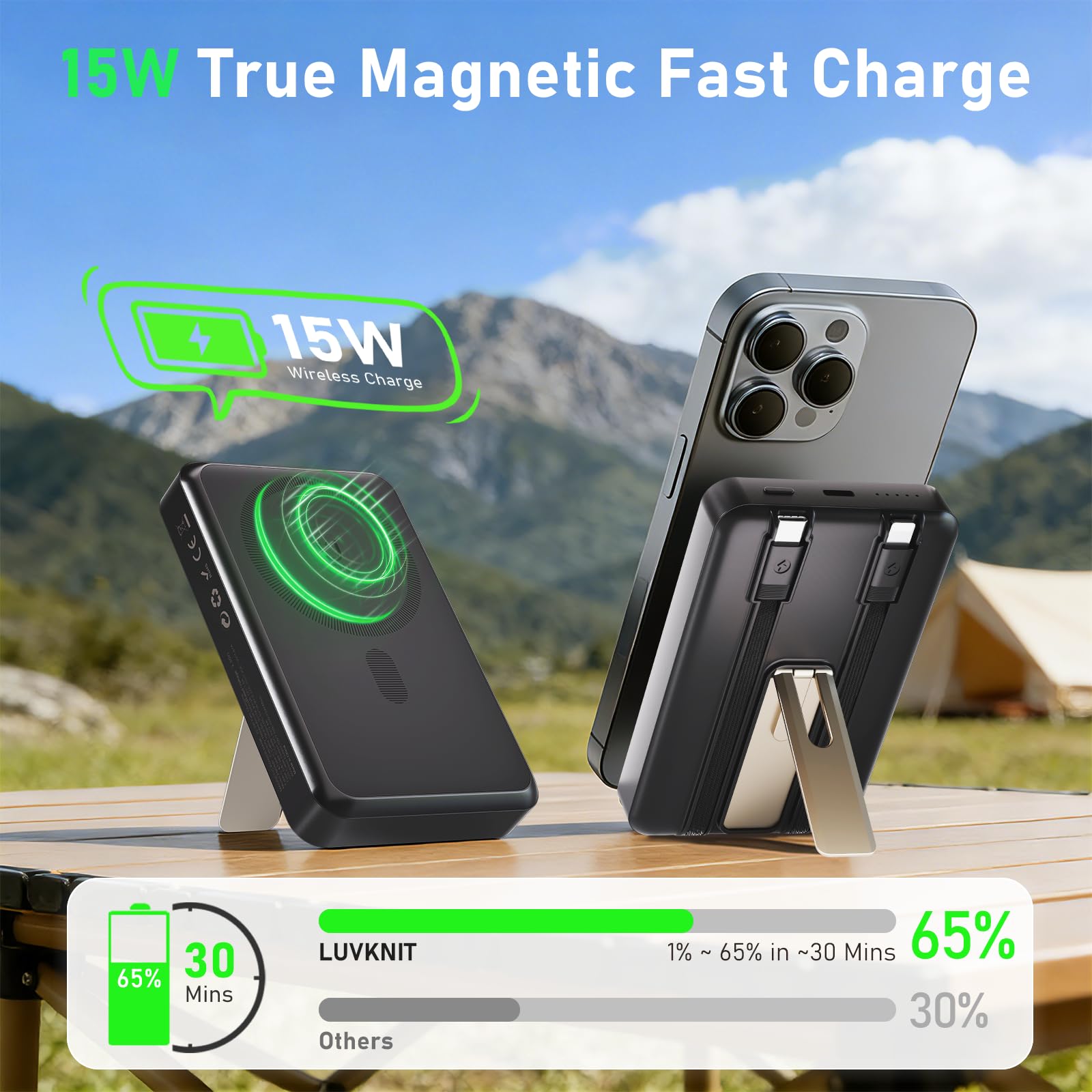 Banca solare di potere del caricatore, portatile senza fili 49800mAh