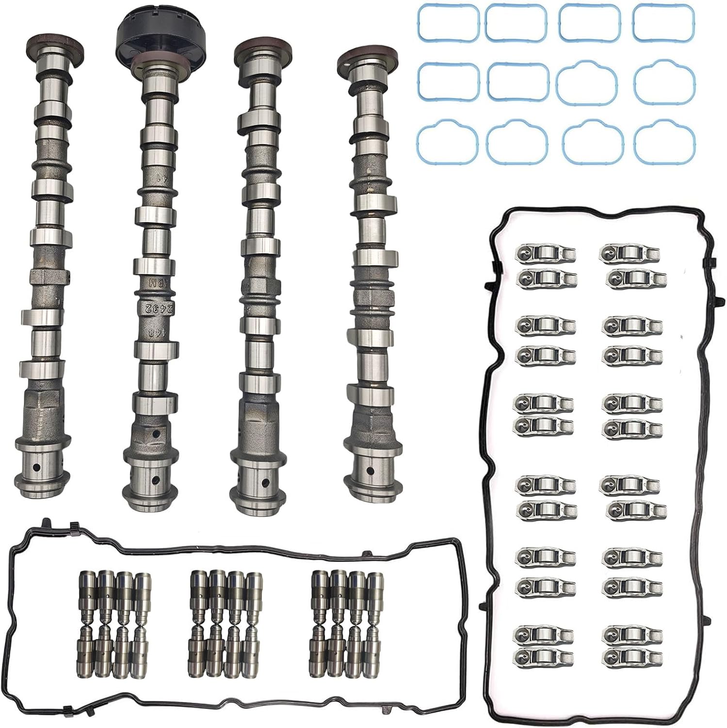 Engine Camshafts Rockers Lifters Kit Fits for 2011-2016 Chrysler, Dodge, Ram 3.6L V6 Pentastar Replace OE 5184377AG 5184378AG 5184379AG 5184380AG