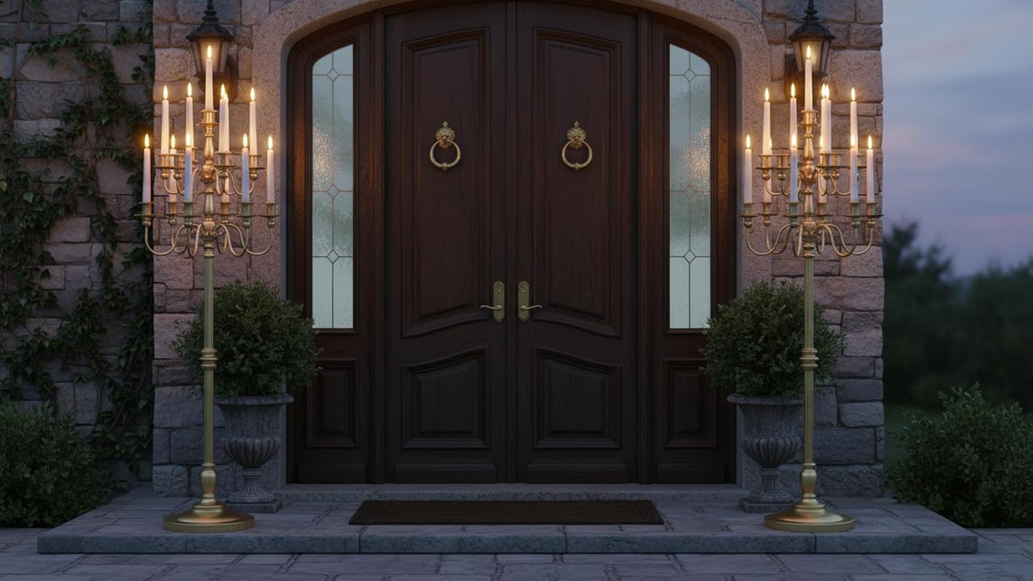 Bigsee Floor Candelabra Tall 13 Arms Candle Holders for Wedding Centerpiece: 55" Gold Metal Candlestick for Taper Candle and Floral Centerpiece Stand Wedding Event Aisle Party (1, Gold)