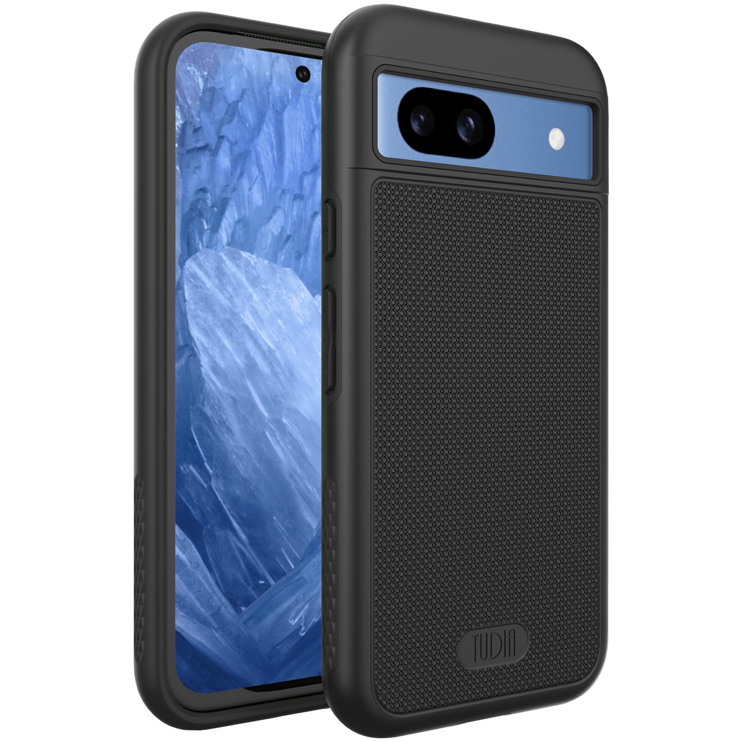TUDIA MergeGrip Dual Layer Designed for Google Pixel 8a Case - Matte Black