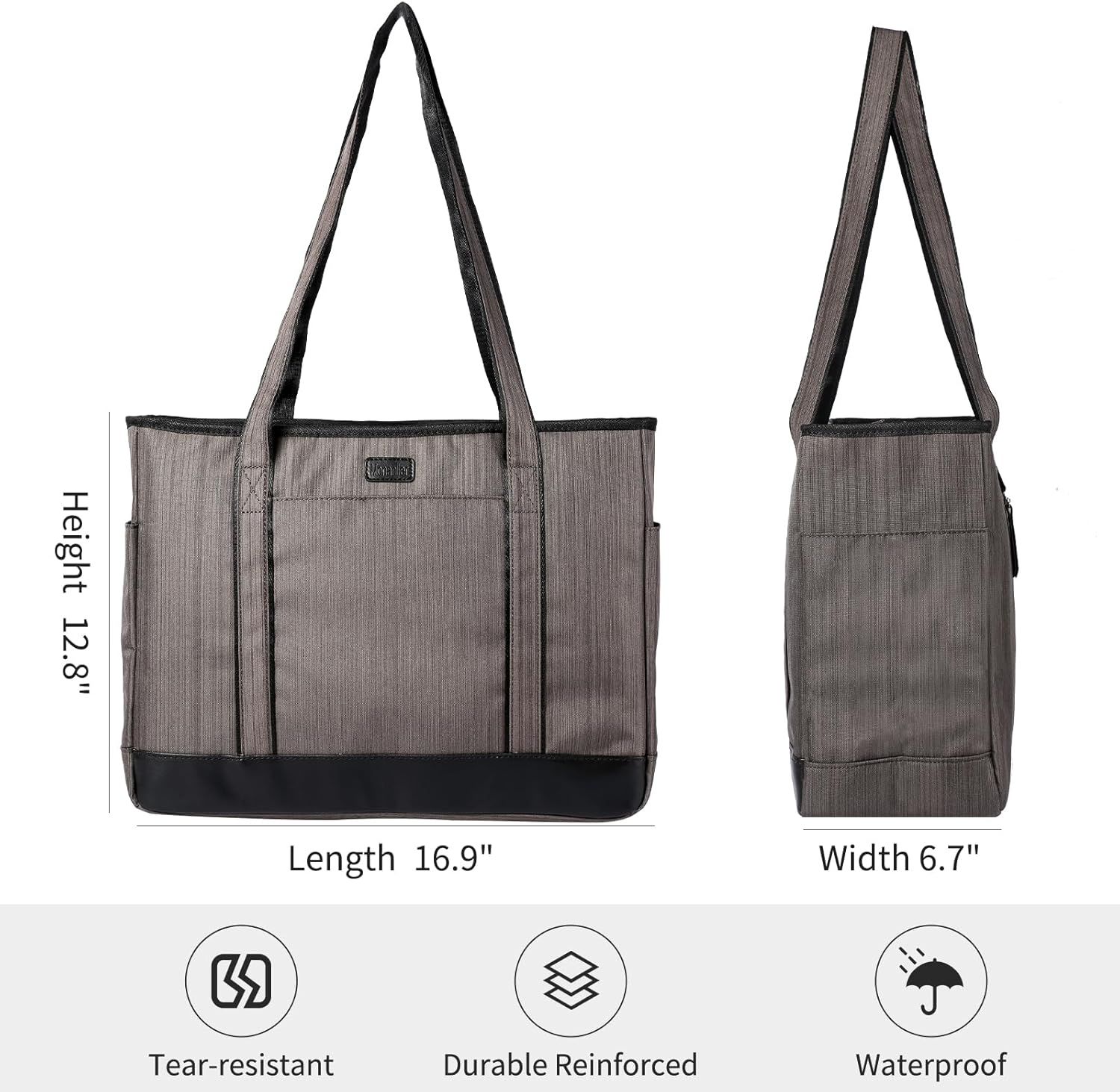 Fashion Teacher Tote Bag, Large Utility Work Bags with Laptop Compartment for Women & Men