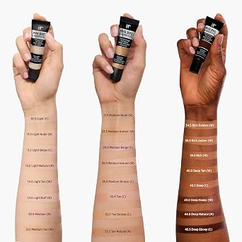 IT Cosmetics Bye Bye Under Eye Concealer - Water-Resistant, 24H Full Coverage Brightening Concealer For Dark Circles, Fine Lines, Redness & Discoloration, Anti-Aging Color Correcting Cream - 0.4 fl oz