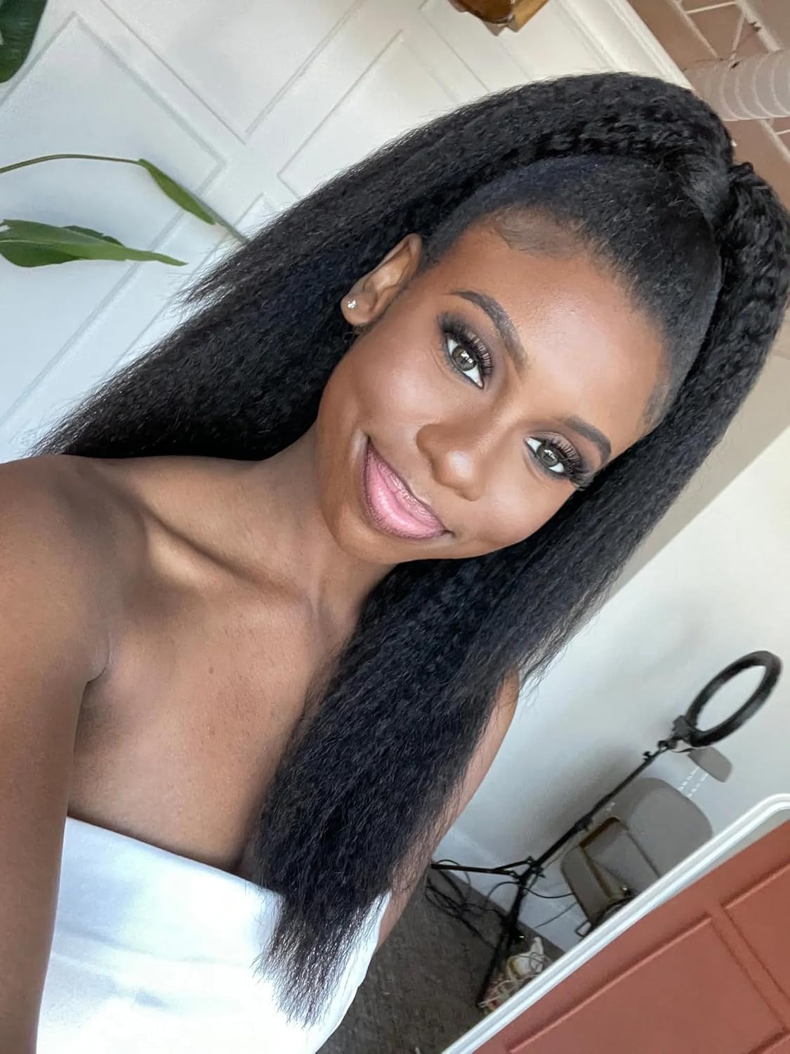 Relaxed Natural Blowout Kinky Straight Clip-In Hair Extensions – 16-Inch for Textured Hair | True and Pure Texture