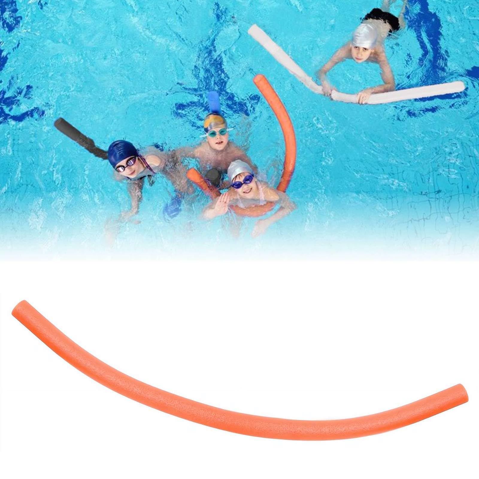 Pool Noodles 59'', Flexible Hollow Foam Swim Noodle For Swimming Pool Lake Beach, High Buoyancy Water Exercise Aid For Adults And Beginners, Safe Floating Stick With Vivid Colors (Orange 1Pcs) — image 1