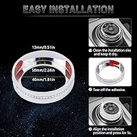 Vista 7 de PIFOOG Bling Explorer Accesorios para Ford 2023 2022 2021 2020 Cubierta de Perilla de Cambio de Marchas Calcomanía Cristal Perillas de Interruptor