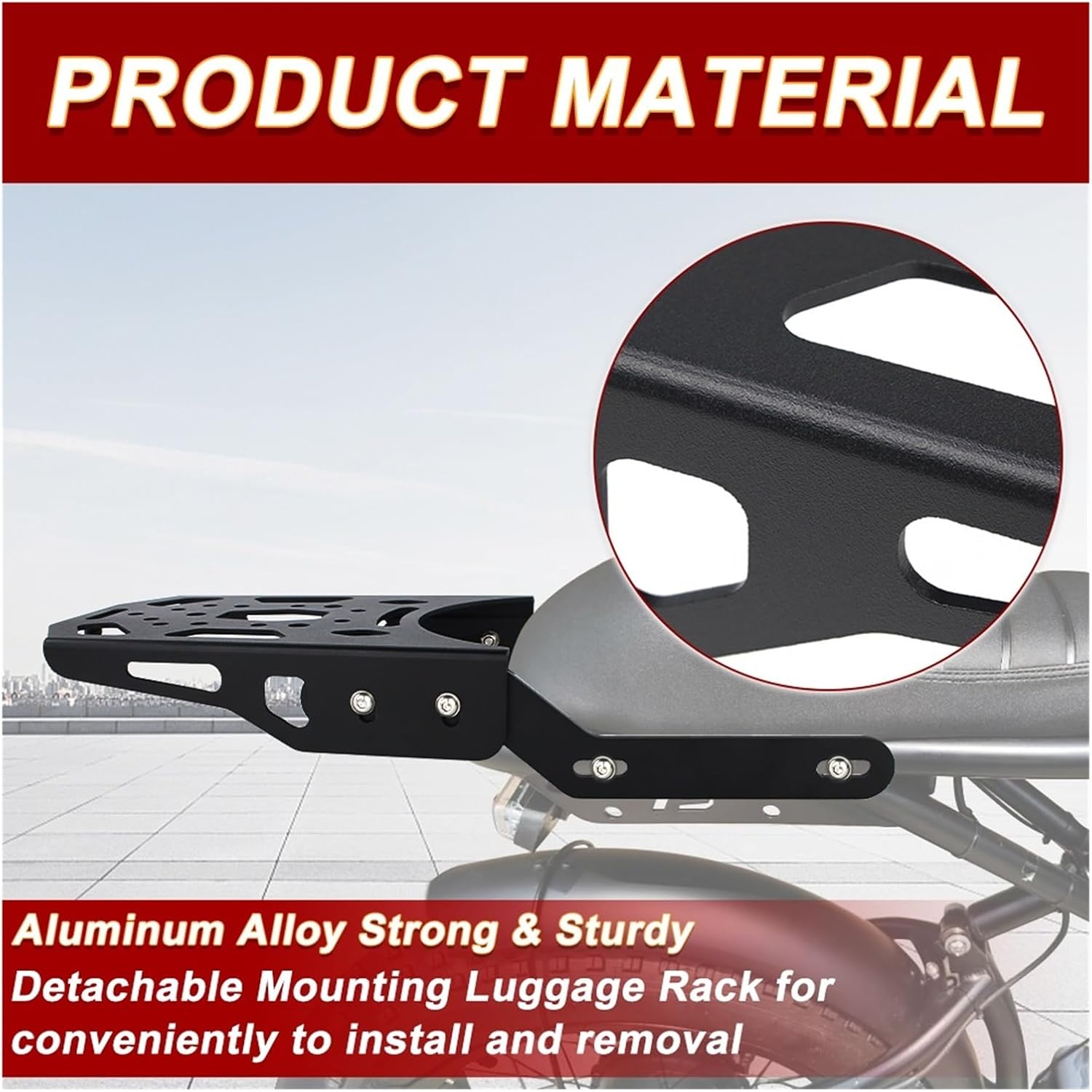 Motorcycle Rear Rack Luggage Electric Bike Rear Frame Fit for Super73 Z for Series for Super73 S for Series for Motor for Goat V3 for Power for Goat V3,Accessories