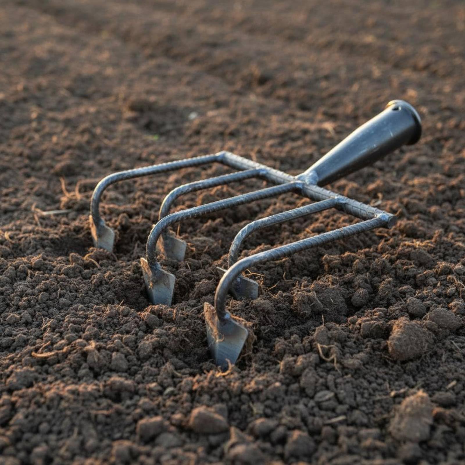 Zappa per Scavi Profondi Multiuso Struttura in Acciaio Rinforzato Denti Multipli per Lavorazione Terreno Adatto a Orto Giardino Fattoria Lavori Agricoli, 7 Denti