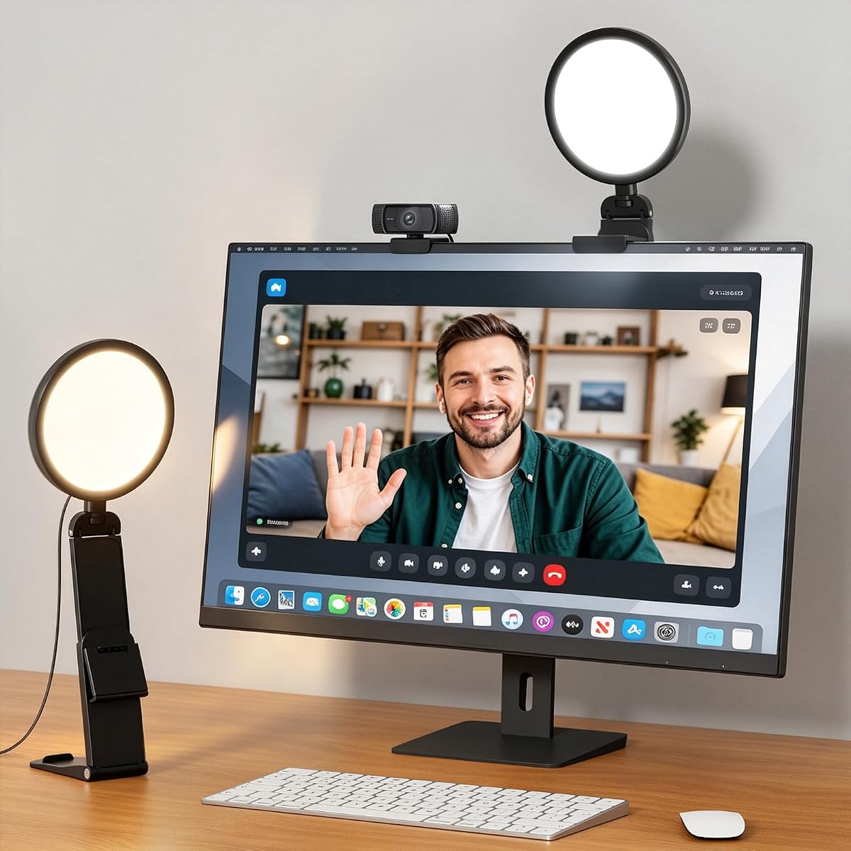 2 Pack Zoom Lighting for Computer, Laptop, Monitor & Webcam