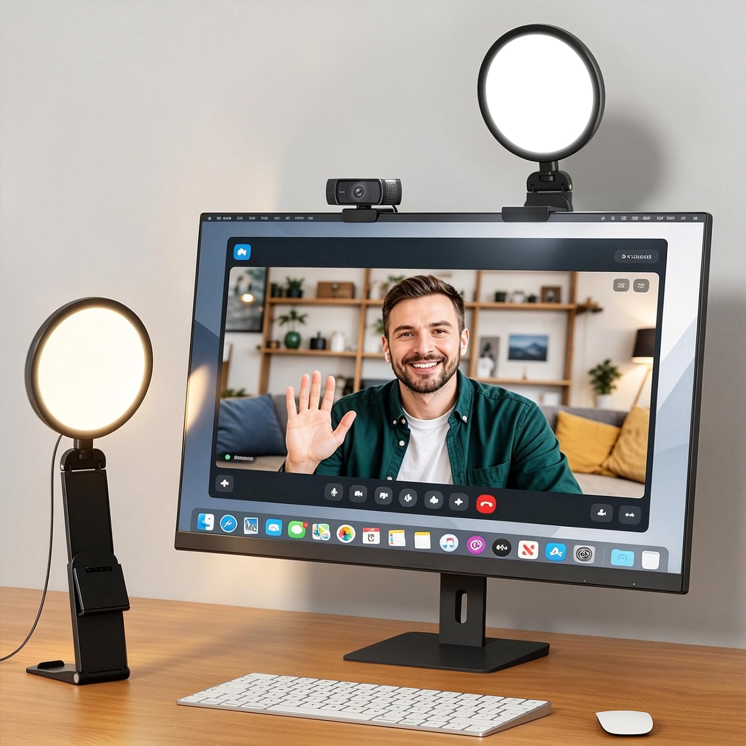 2 Pack Zoom Lighting for Computer, Laptop, Monitor & Webcam