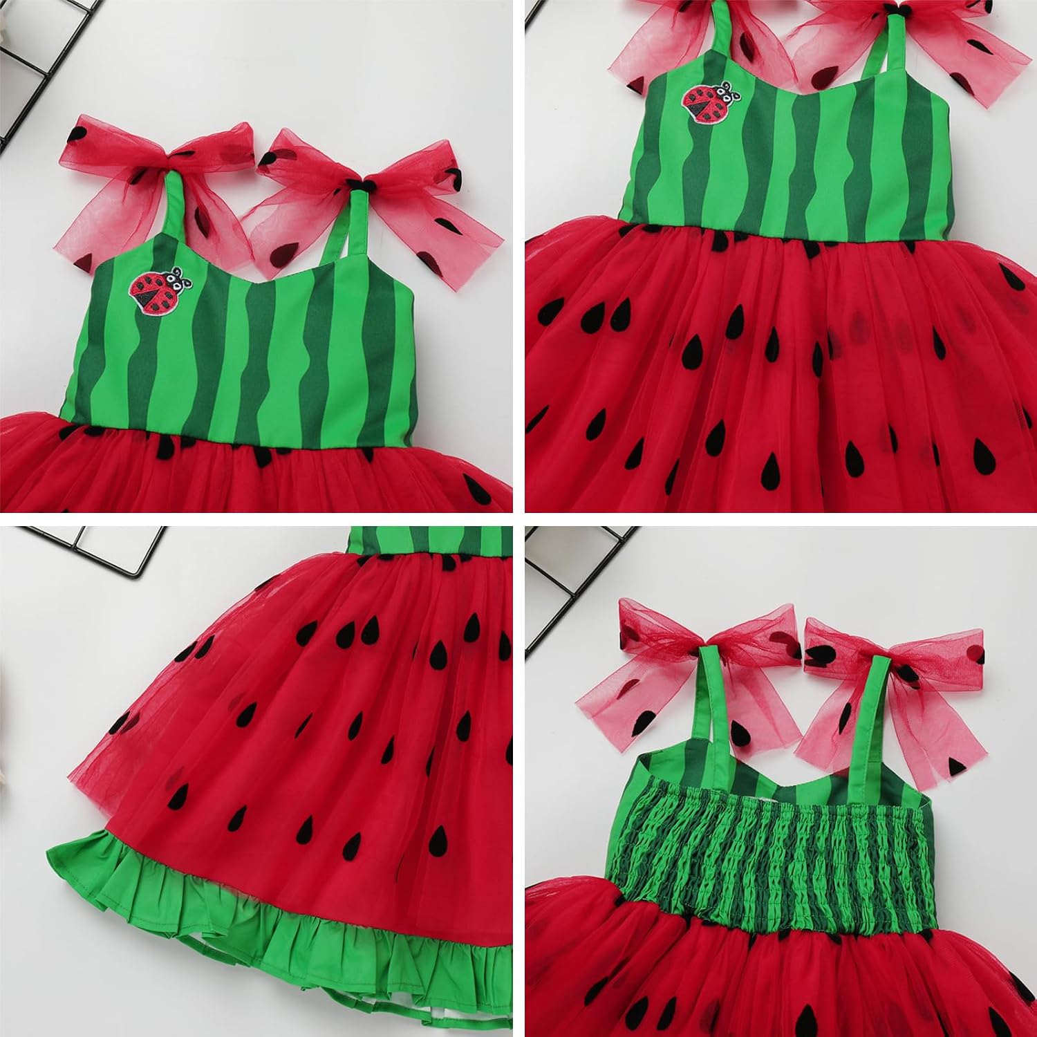 Toddler Kids Baby Girls Holiday Tulle Tutu Birthday Party Dress Sleeveless Spaghetti Straps Dresses