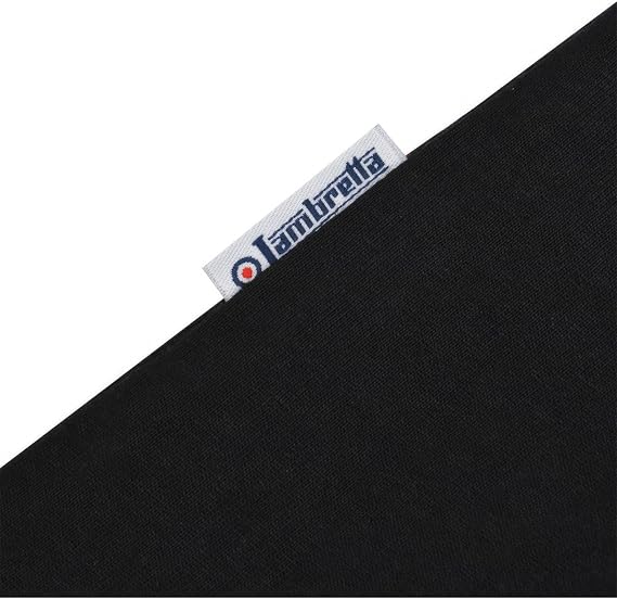 Lambretta Mens Target Ringer Retro T-Shirt - Black/Gold - XL