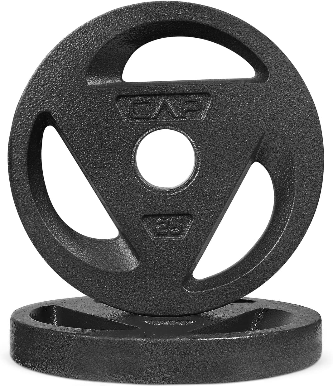 WF Athletic Supply Olympic Grip Plate, 2-inch Diameter Collar Opening for Compatibility on any Olympic Barbell, Available in 2.5, 5, 10, 25 & 45lb