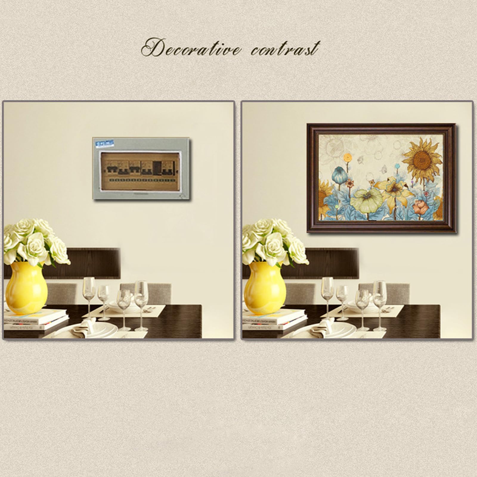 C,40X50cm, Copertura Quadro Elettrico Decorativa Nascondi Contatore creatività Semplice Quadri Copri Contatori Elettrici da Parete Quadro Decorativo Scatola di Distribuzione