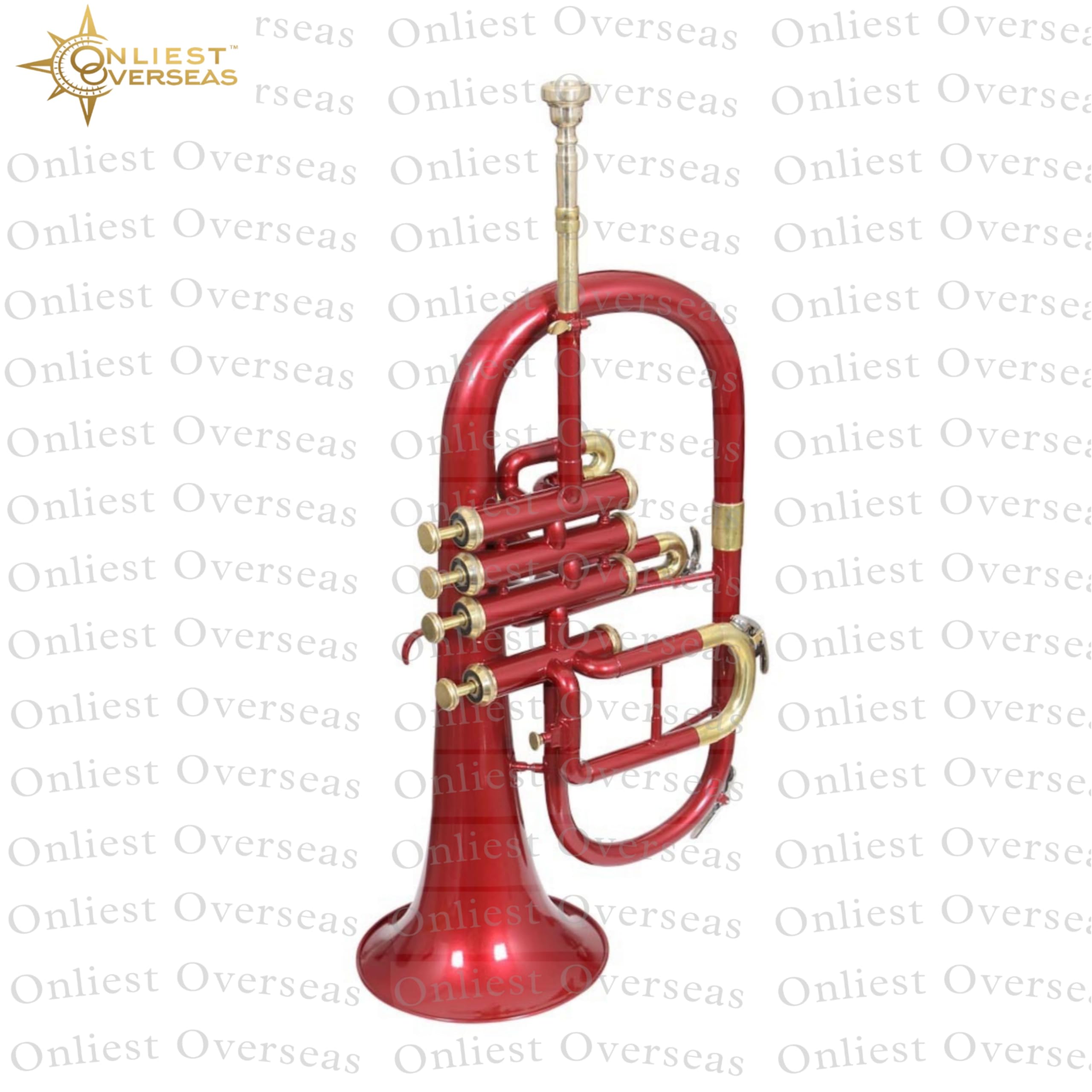 Flugel Horn - Instrumento de latón de 4 válvulas con tono cálido, válvulas suaves, para músicos y estudiantes.