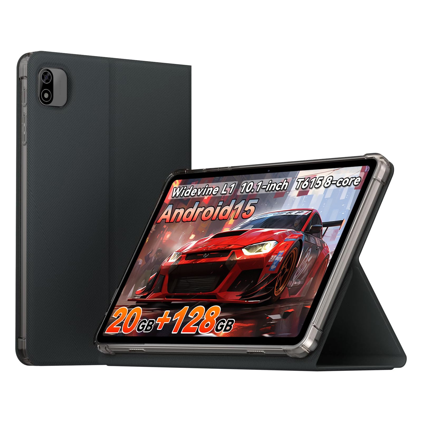 Alphawolf Lpad2S Android 15 Tablet 10 inch and Case,20GB (8+12GB Expanded) RAM 128GB ROM Octa-Core Processor, 5MP + 8MP Dual HD Camera, Widevine L1, 2.4G/5G WiFi,6000mAh Battery