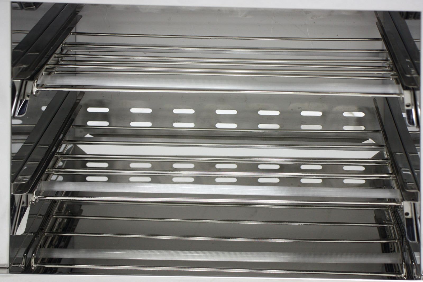 Tostador Eléctrico Industrial de Cuarzo 2 Plantas, opción temporizador, 3000W, Acero Inoxidable, Parrilla y Bandeja Recogemigas Extraíbles, Uso Profesional Hostelería