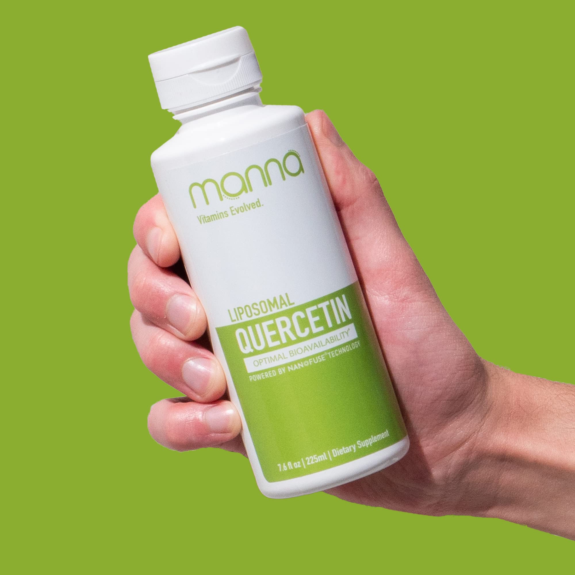 Manna Vitamins Evolved Liposomal Quercetin – High Absorption Allergy, Immune & Joint Support Supplement – Heart Health & Antioxidants for Healthy Aging – Non-GMO, Vegan