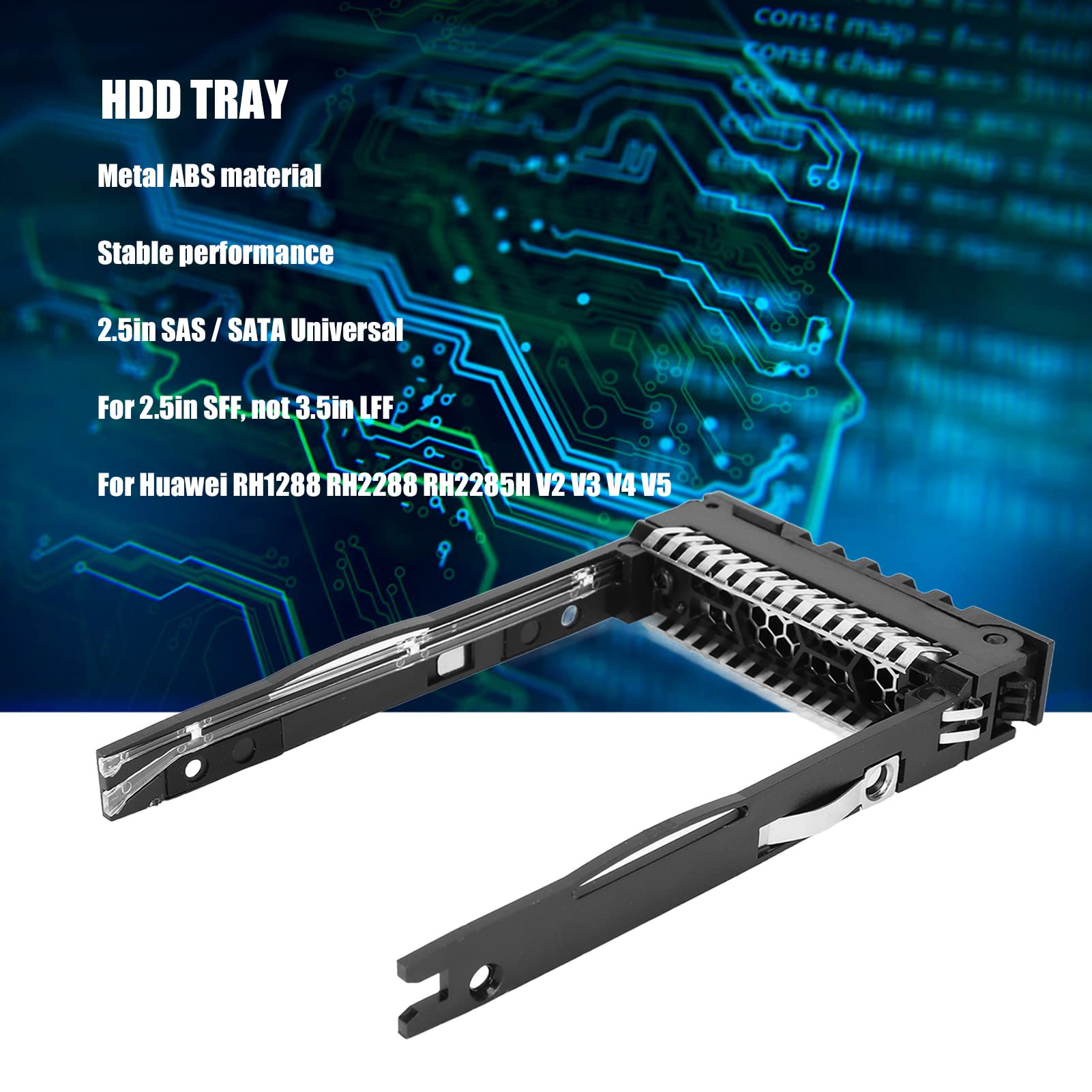 2.5 Pulgadas HDD Soporte de Disco Duro SAS/SATA Caja de Marco de Disco Duro Servidor Universal para RH1288 RH2288 RH2285H V2 V3 V4 V5, Negro