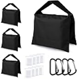 ABCCANOPY Photography Sandbag for Video Stand, Heavy Duty Weight Bags for Light Tripod, Camping Chair, 4 Packs (Black) No Sand