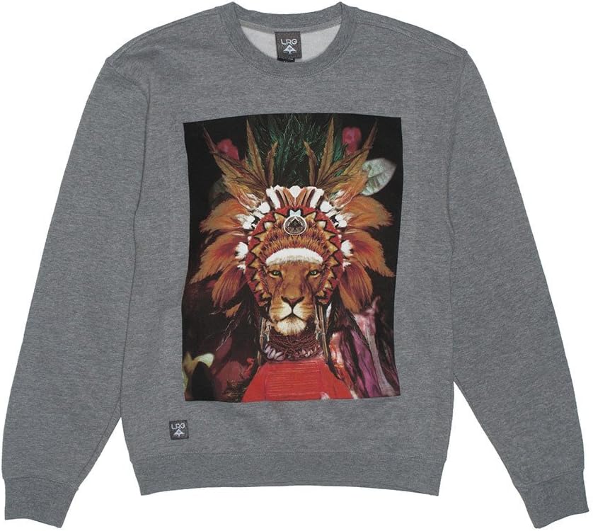 LRG Men's Research Collection Lion Chief Crewneck Sweatshirt
