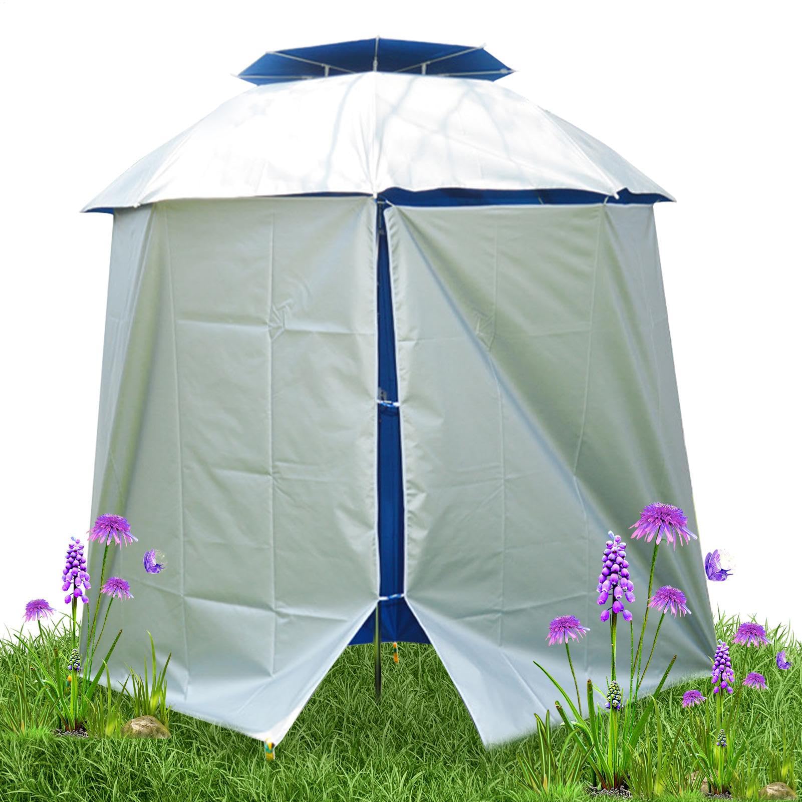Ombrello Spiaggia Tenda – Riparazione Solare Copertura Ombra | Impermeabile Sostituzione Ombrello Baldacchino Protezione UV All'aperto Telo Ombra per Campeggio Pesca Picnic Piscina Prato Famiglia Re