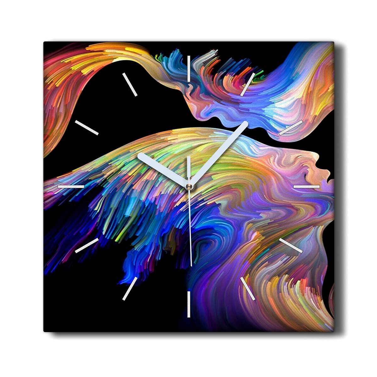Horloge sur Toile Coloray Paire Graphiques de Haute Qualité