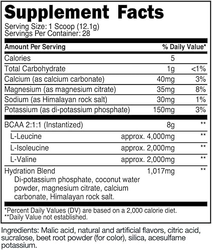 Miniatura 6 de TransformHQ BCAA - Polvo 211 - Limonada de frambuesa, 28 porciones, sin gluten, sin OMG