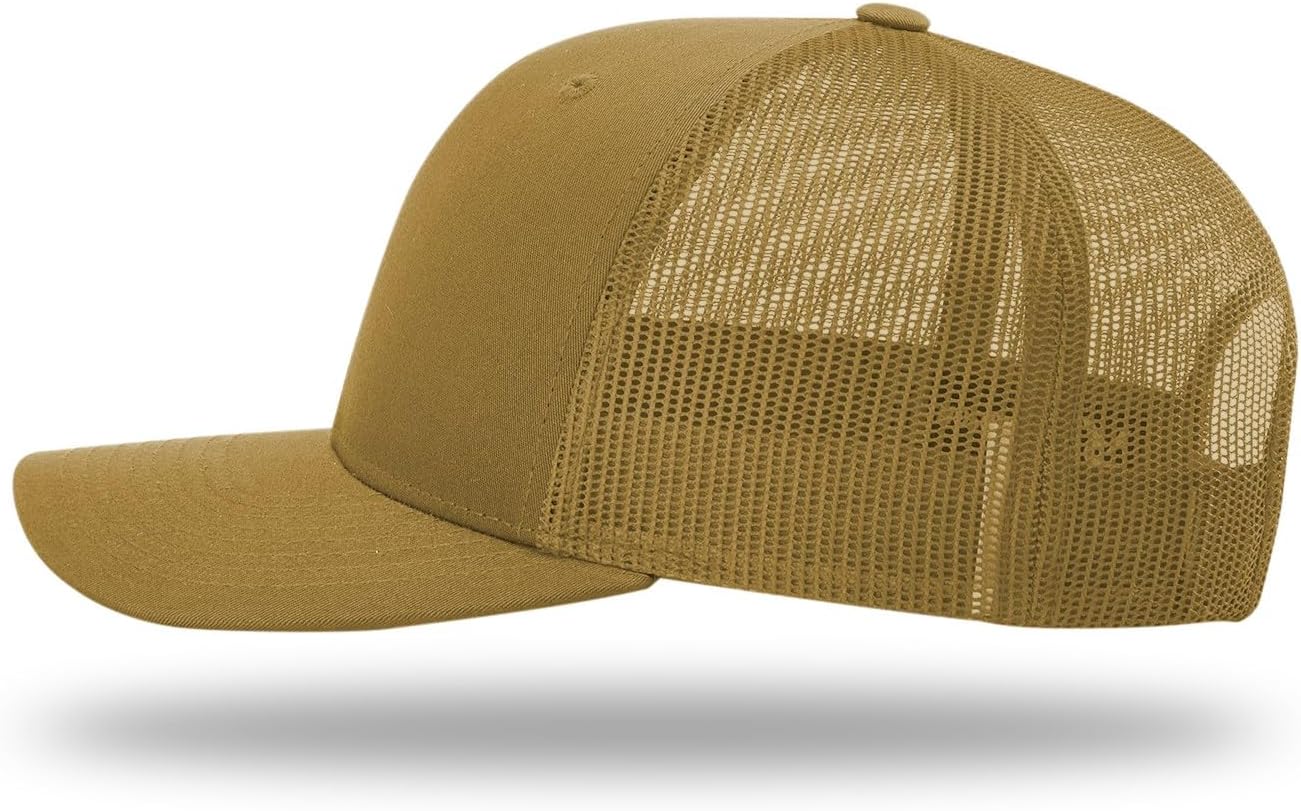 Richardson 112 Trucker Hat - Premium Adjustable Snapback Hat - Structured Six Panel Richardson Blank Caps - Image 3