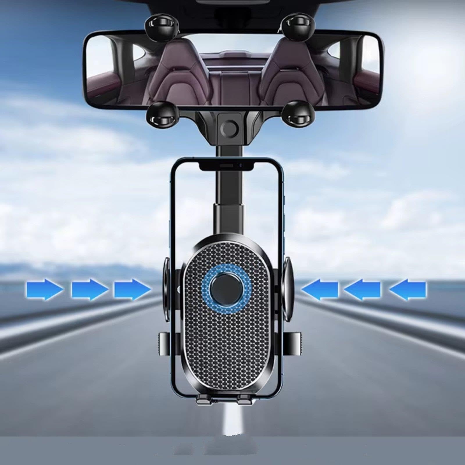 Soporte Retráctil Teléfono Espejo Retrovisor Coche