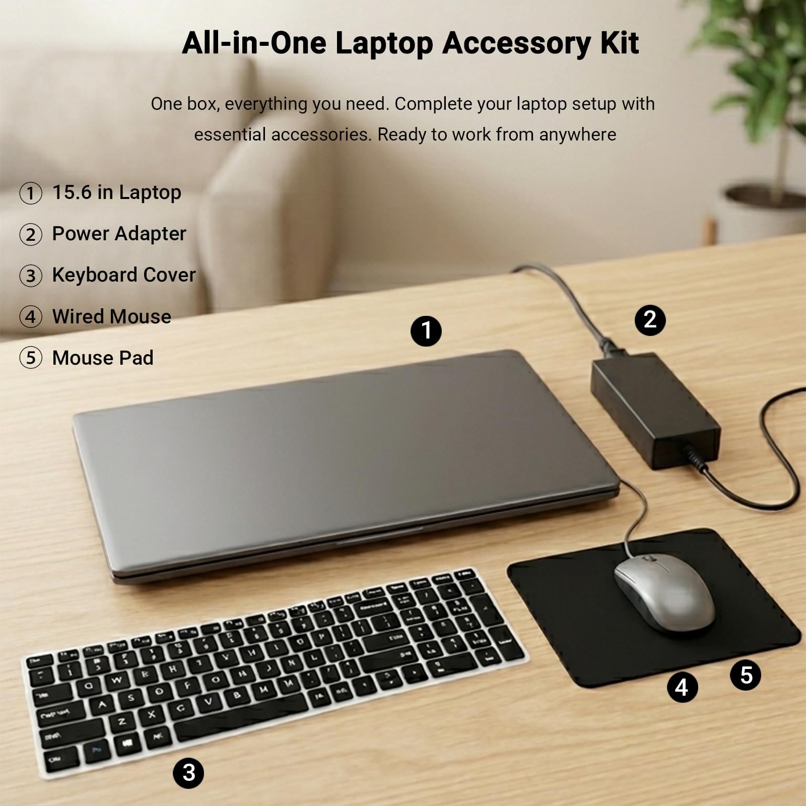 Computer portatile Core i3 da 15,6 pollici, computer aziendale con Windows 11, 16 GB RAM, 512 GB SSD, doppia USB 3.0, tastiera con lettore di impronte digitali/retroilluminata