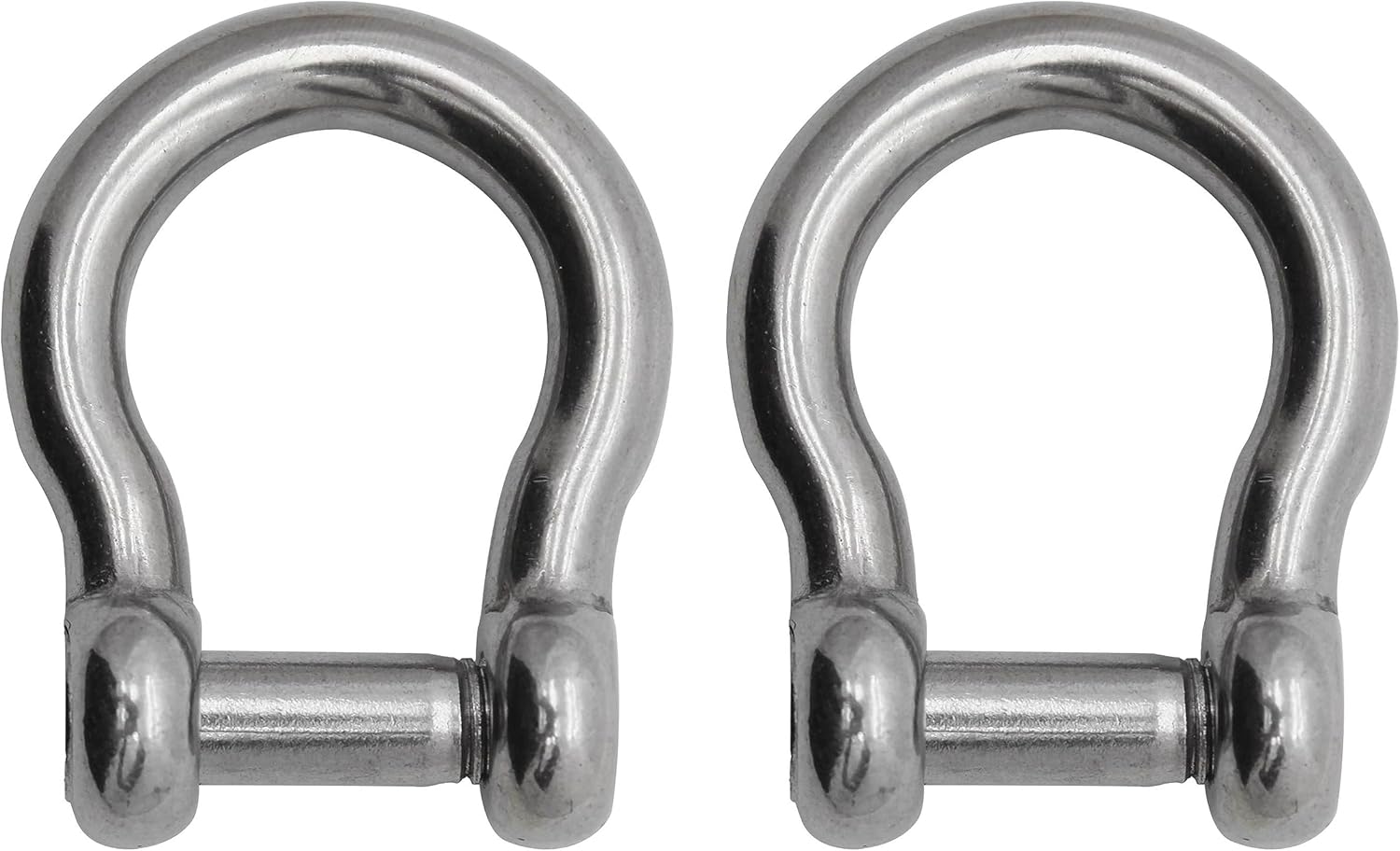 Extreme Max 3006.8408.2 BoatTector Stainless Steel Bow Shackle with No-Snag Pin - 5/16", 2-Pack
