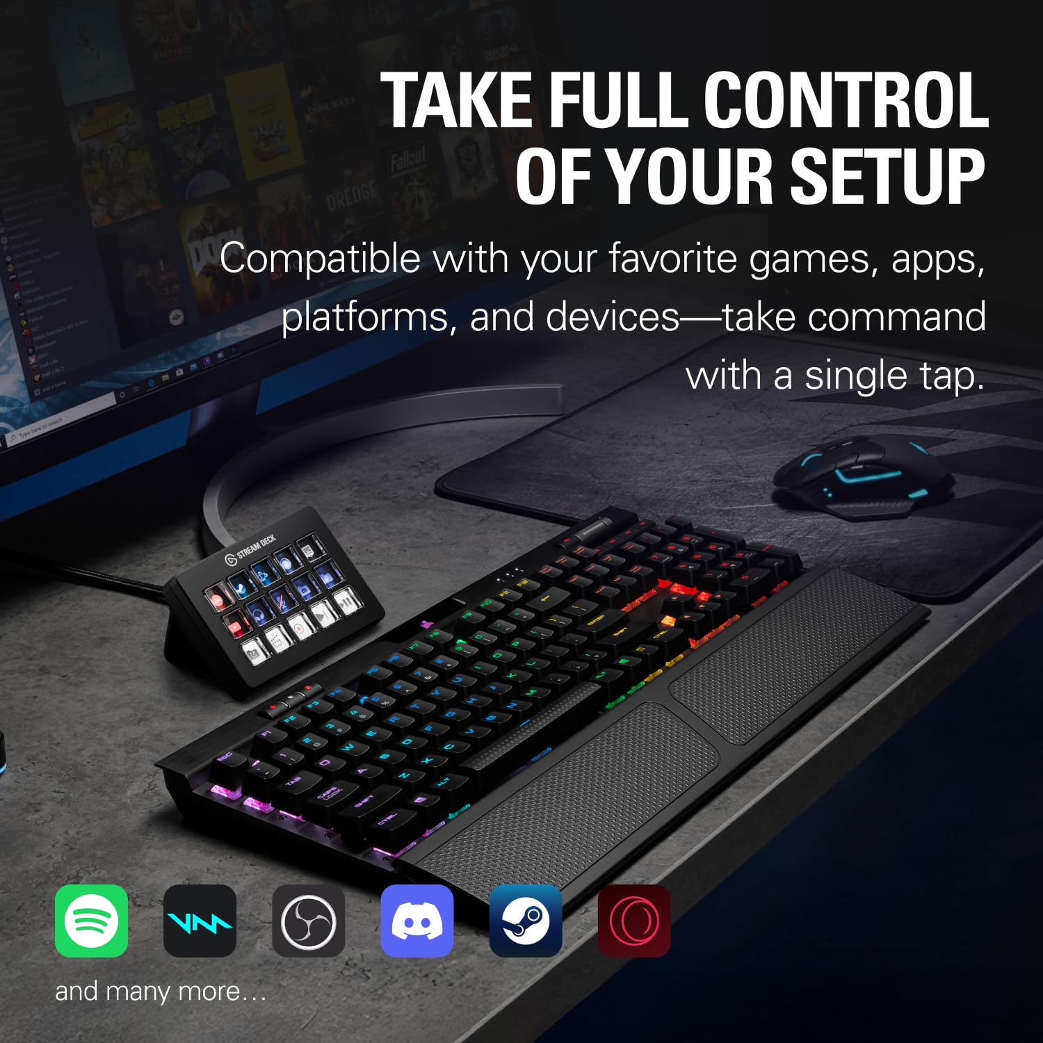 Elgato Stream Deck MK.2 – Studio Controller, 15 macro keys, trigger actions in apps and software like OBS, Twitch, YouTube and more, works with Mac and PC